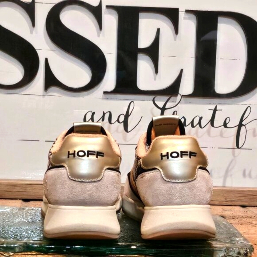 Hoff Ipanema Suede Snakeskin Sneaker in Beige Wmn 6.5 - Picture 4 of 9